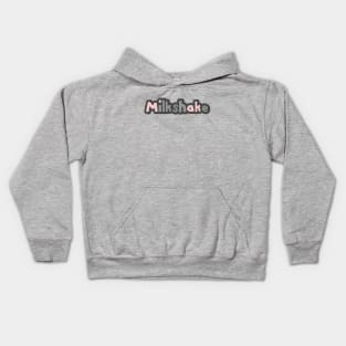 Strawberry Pink Milkshake Ultimate Gray Typography Kids Hoodie